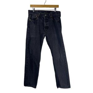 Levi's Men's Straight Leg Denim Jeans Black Size 34 x 30